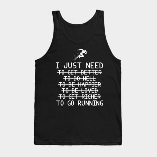 On the Fast Track to Triumph: Running for Improvement, Happiness, Love, and Riches! Tank Top